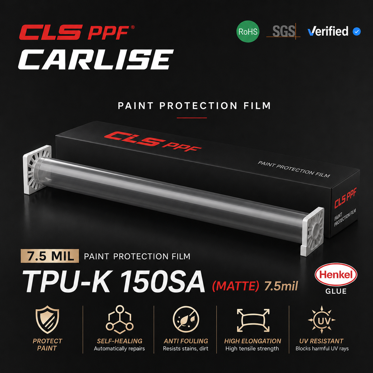 Carlise CLS PPF TPU-K-Matte  7.5 Mil Paint Protection Film | 8-Year Manufacturer Warranty